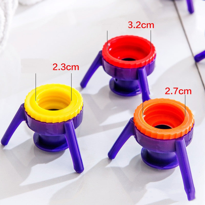 Inverted Bottle Cap Holder  Leak-Proof, Waste-Free for Kitchen & Bathroom (6 Pack)