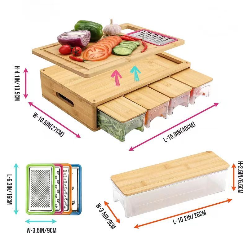 Bamboo Multi-functional Vegetable Cutting Board