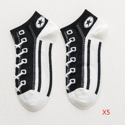 Women Combed Cotton Breathable Boat Socks