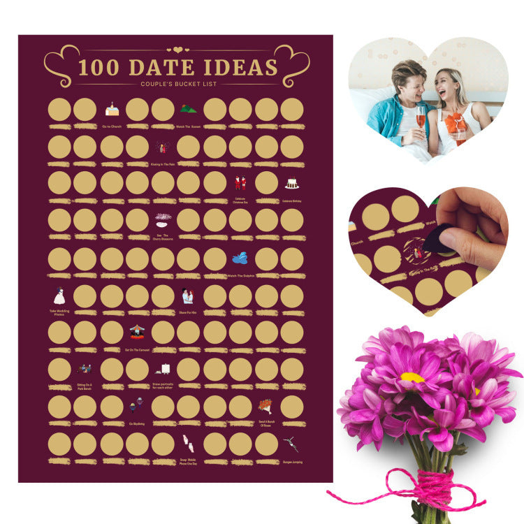 100 Things To Do Between Couples Dating Scraping Poster